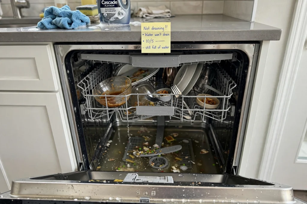 Dishwasher not draining | aabsolute appliance repairs